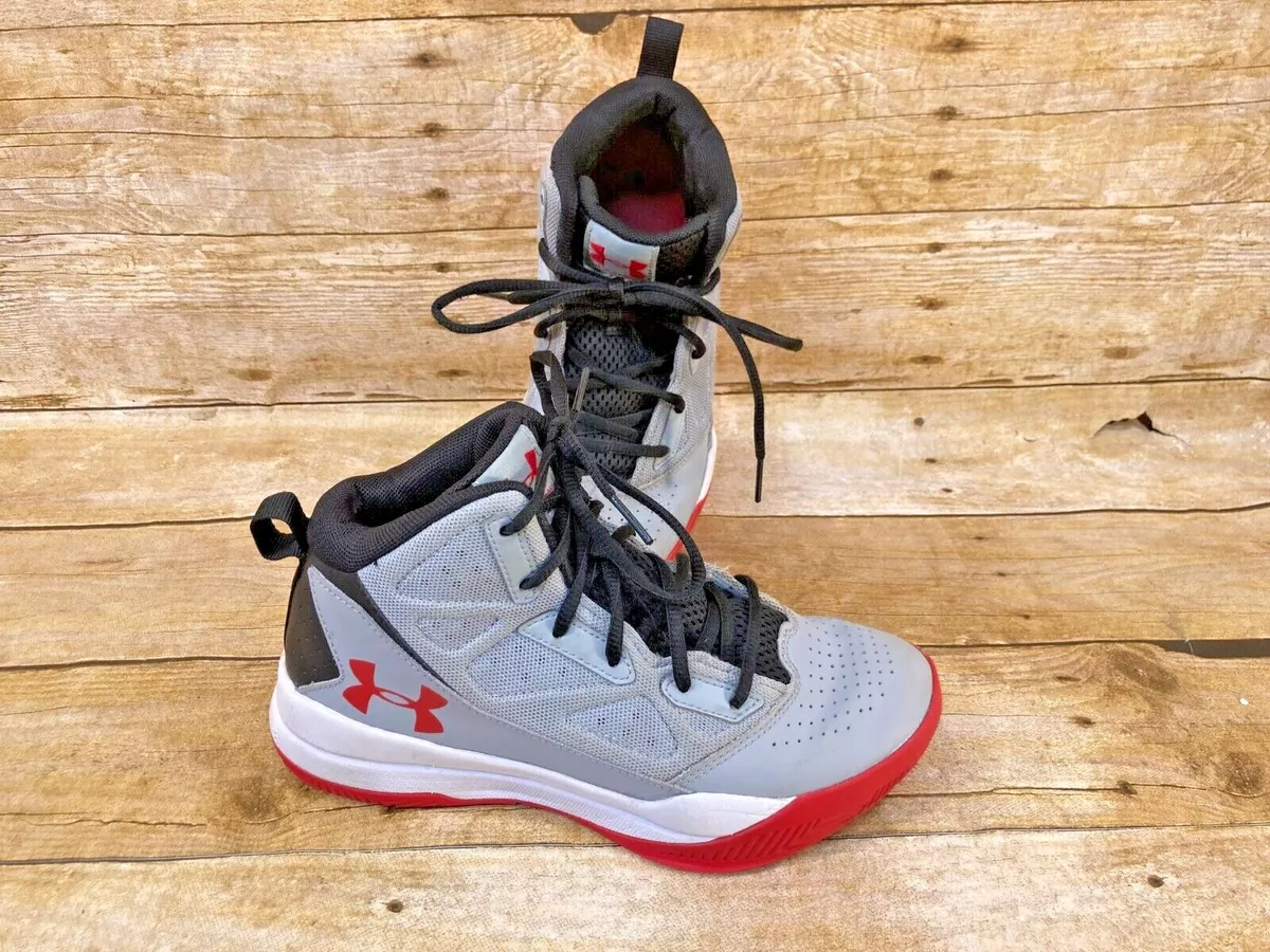 ataque Escarpado Elevado UNDER ARMOUR BGS JET MID TOP BASKETBALL SHOE BOYS 4Y GRAY 1274067-941  🏀MINT🏀 | eBay