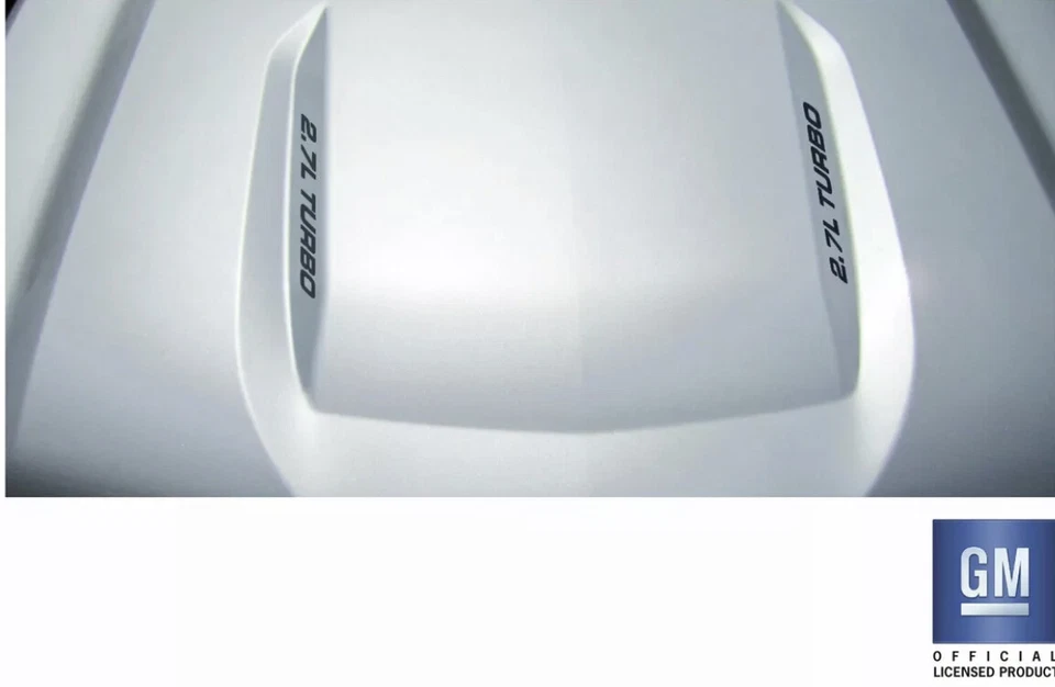 Chevy Silverado 1500 2019 20 21 22 2,7 L turbo capó letras juego de calcomanías Foto 2 de 4