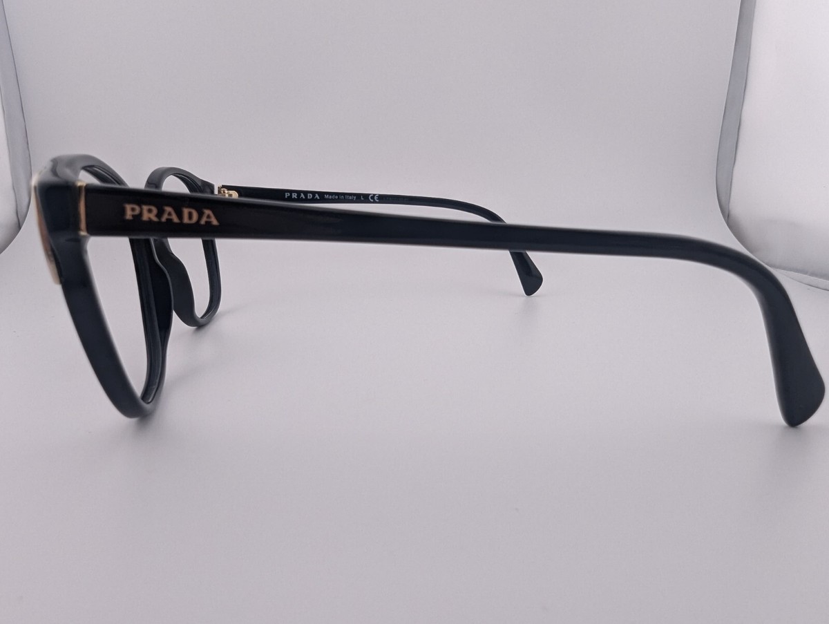 Prada Eyeglasses Frames Only, SPR010, 55-17-140, 1AB-3M1, Black
