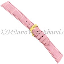 22mm Morellato Pink Genuine Alligator Padded Stitched Mens Watch Band Reg 1174