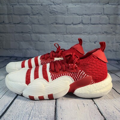 Adidas Trae Young 2.0 Low Basketball Shoes Red White H03845 Mens Sz 10.5