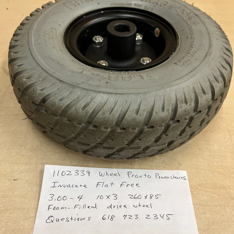 3.00-4 wheel 10X3 260X85 flat free 1102339 - Image 3 of 4