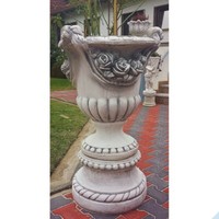 Amphore Auf Sockel Als Set Aus Steinguss Neu Frostfest Vase SÄUle Po-166U5725