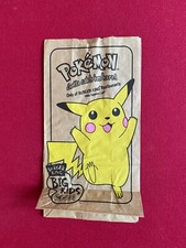 1999, Burger King, "Un-Used", Pikachu "Pokemon" Paper Bag Scarce / Vintage