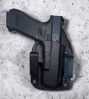 Tagua Right Hand IWB Dual Clip-On Kydex Holster for Glock 19 19x 44 45, 4 
