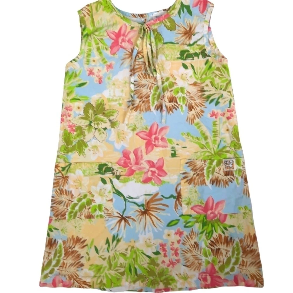 Vestido de sol floral hawaiano Charlie Rocket talla 6X para niña Foto 2 de 4