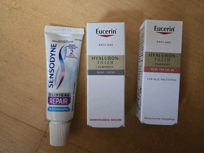 Eucerin Hyaluron Filler*Anti Age für Tag und Nacht*sensodyne Zahnpasta*neu