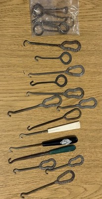 10 Advertising Shoe Button Hooks & Spats Hooks Plus 10 More! All for one money
