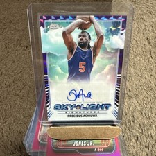 2025 Topps Chrome Basketball Purple Sky Light Signatures Precious Achiuwa 
