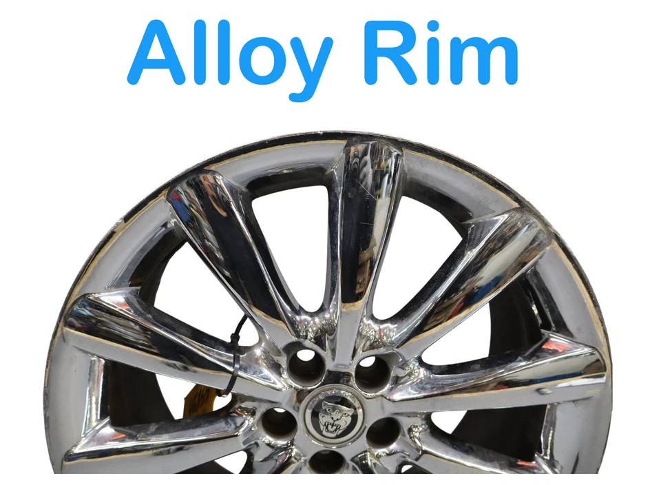 10-14 Jaguar XK XF 19'' 10 Spoke Front Chrome Wheel Rim 19x8.5J 8W831007GA Oem - Image 3 of 4