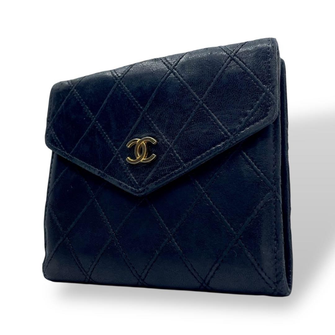 CHANEL m2 Bicolor Double Hook Matelass Tri Fold Wallet YP788767