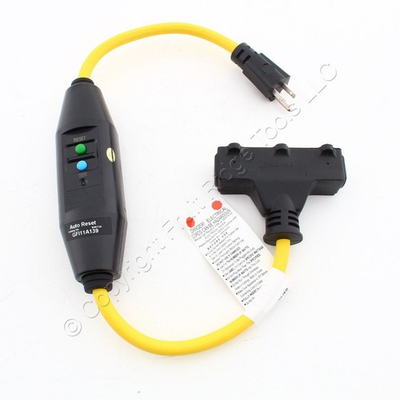 #ad Eaton In Line 2ft Portable 12 3 Gfci Cordset 3R 15A 3 Tap Auto Reset Gfi11A139 $26.20