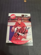 1991-92 Pro Set Bob Probert Autograh Card #76
