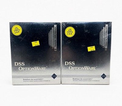 Lot of 2 DSS OptionWare Financial Performance Software Lotus 1-2-3 Sealed