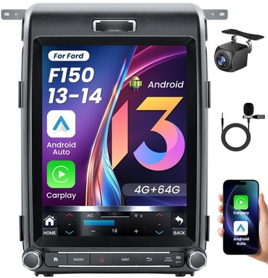 For 2013-2014 Ford F150 8Core 4+64GB Android 13.0 Car Stereo Radio CarPlay Navi