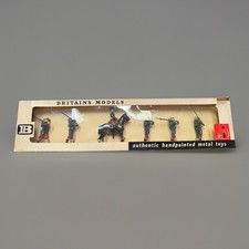 Vintage Britains Ltd Hand Painted Metal Toy Soldiers Boxed Set w/ Horse