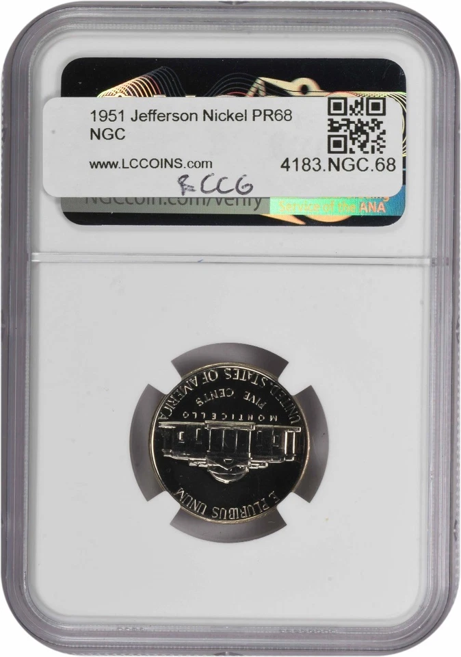 1951 Jefferson Nickel PR68 NGC - Image 2 of 2