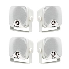 4 Inches Heavy Duty Waterproof Boat Marine Box Outdoor Speakers Surface Mount...