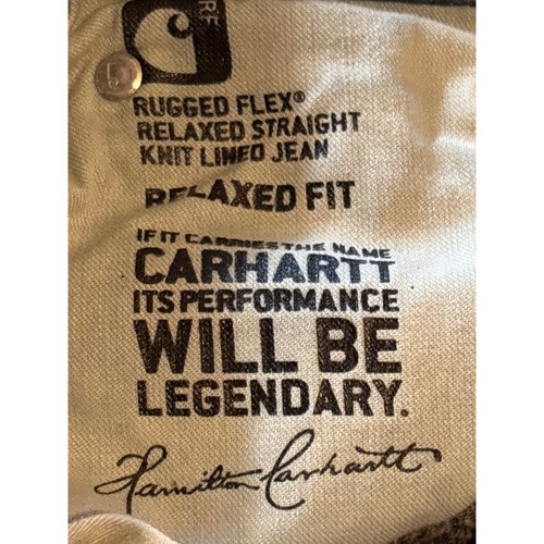 Carhartt 103895 Rugged Flex Relaxed Straight Knit Lined Jeans Herren 30x32 Blau - Bild 5 von 7