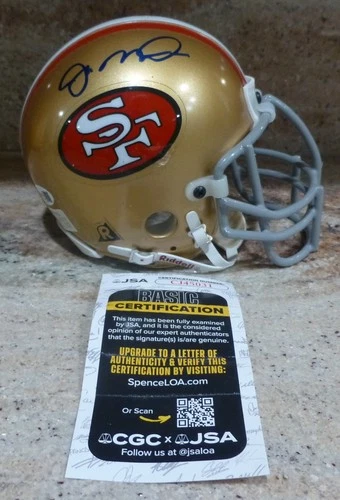 JOE MONTANA - SAN FRANCISCO 49ERS - SIGNED - MINI HELMET - JSA  AUTHENICATED