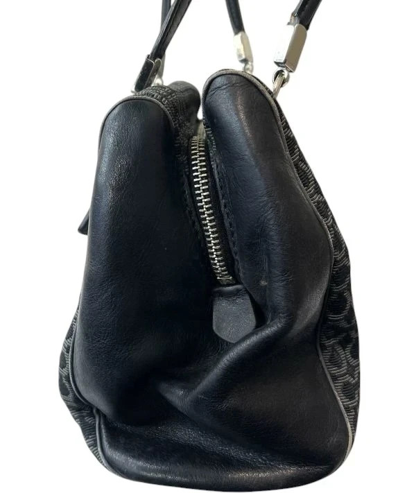 Coach Madison Madeline Black Monogram Canvas Satchel Bag image 5