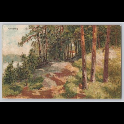 Postcard Furuskog by Morten Müller - Eneret Mittet & Co.