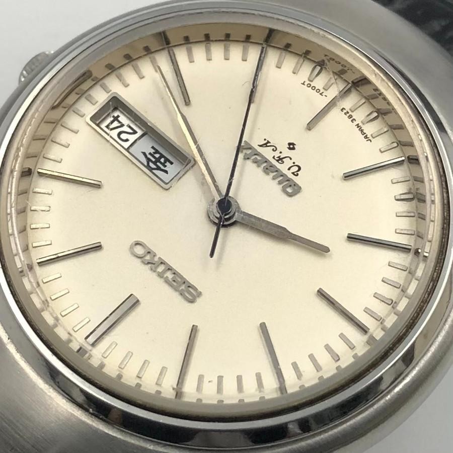 Seiko VFA 3823-7001 Quartz Watch 1974 Stainless Steel 37mm