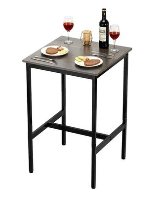Bar Table Sturdy Metal Frame High Top Pub Table Small Kitchen Dining Cockt