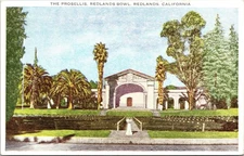Redlands CA California The Prosellis Redlands Bowl Vintage Postcard Music Venue
