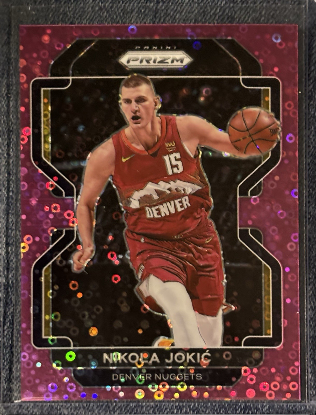 2021-22 PANINI PRIZM ~ NIKOLA JOKIC ~ #/50 PINK DISCO ~ NUGGETS