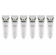 PRORASO White Shaving Cream Tube Oatmeal Extract Green Tea Made in Italy- 6 Pack