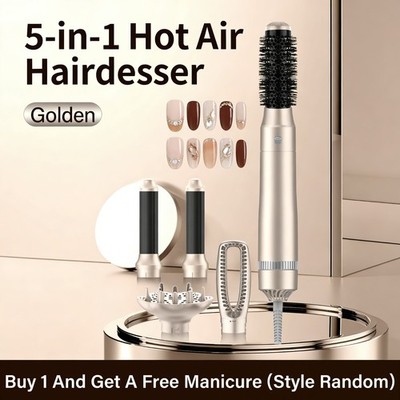 5 in 1 Hair Dryer Brush Styler   Blow Dryer, Straightener, Curler & Volumizer