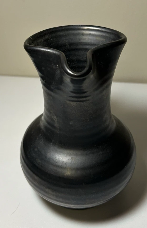 Vintage Prinknash Pottery Black Metallic Lustre Jug - 15cm Made in England - Image 4 of 4