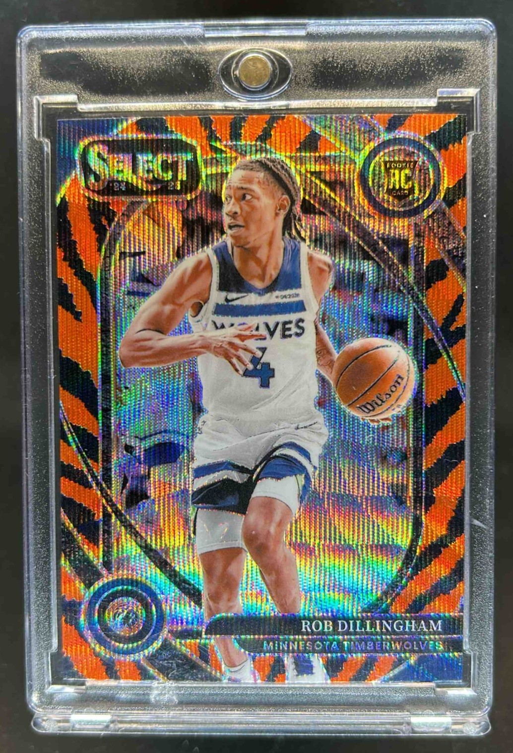 2024-25 Select Rob Dillingham Courtside RC Tiger Prizm #288 Timberwolves