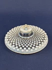 vintage Anchor Hocking Glass Co. opalescent hobnail lid MOONSTONE c.1941-1946