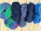 LOT TRAVAUX LOT FILS ASSORTIS MÉLANGE laine mohair bleu vert panachée 145g