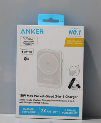 Anker MagGo Wireless Charger (15W, Foldable 3-in-1) Ladegeräte für Mobilgerät