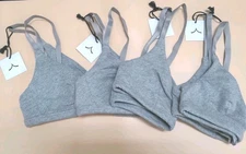New Lot of 4 Knickey Triangle Bralettes In Lunar Grey Sz XS/Cup A