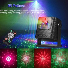 Sound Activated 60 Patterns RGB Laser Light for Home Party Christmas DJ Stage