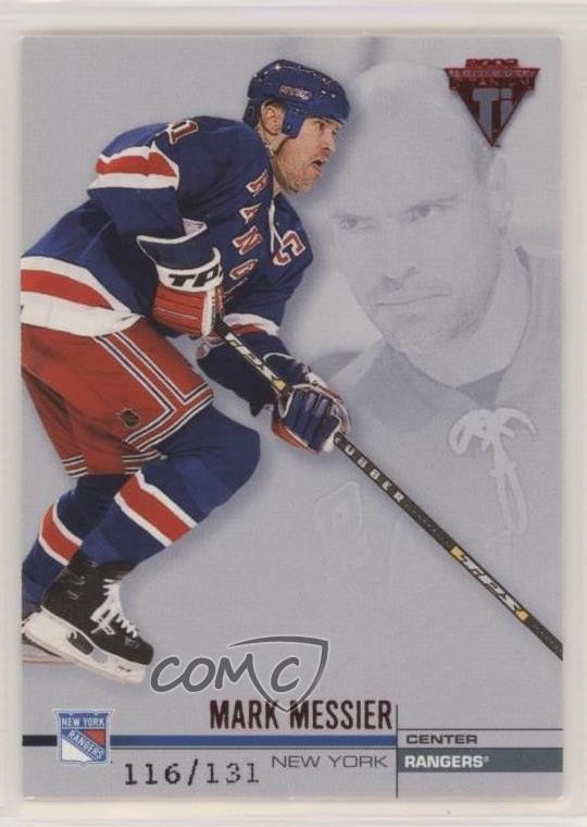 2001 Pacific Private Stock Titanium Retail Red 116/131 Mark Messier #95 HOF 4xw