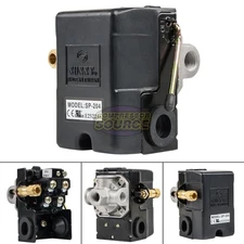 Heavy Duty 25 Amp Air Compressor Pressure Switch Control Valve 95-125 PSI 4 Port