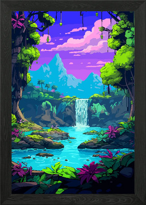 80er Retro Spielwelt gerahmtes Wandbild Poster Leinwanddruck Bild