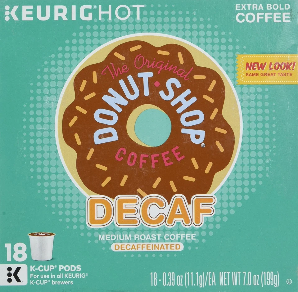Keurig Compatible Donut Shop Café Descafeinado 18 Cuentas K Tazas Sabor Extra Audaz Foto 3 de 4