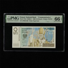2006 Poland National Bank 50 Zlotych Pick#178a PMG 66 EPQ Gem UNC small number
