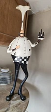 28" Copper Grove Chatfield Metal Chef Decoration MustacheFrench Bistro Sculpture