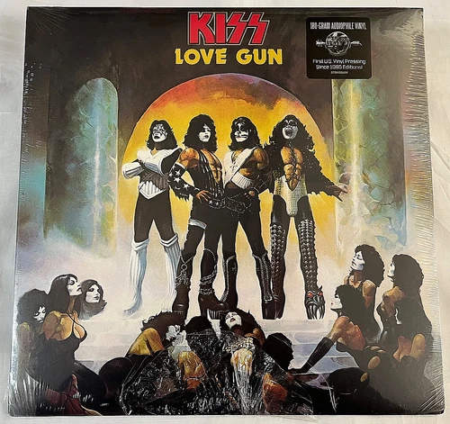 KISS Love Gun Vinyl LP 2014 Edition Sticker Gun Insert Shrink Tear Ace Peter NEW
