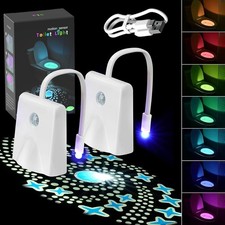 Toilet Light Motion Sensor 16 Color Rechargable LED Night Light 2 PCS