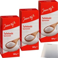 Jeden Tag Tafelsalz 3Er Pack 3X500G Packung Usy Block