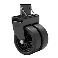2 Count Trailer Jack Caster, 2500 lbs Swivel, 6 Inch Wheel, Black Steel