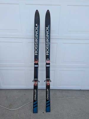 Rossignol Challenger Downhill Skis & Poles w/ Tyrolia 180 Bindings Blue Black